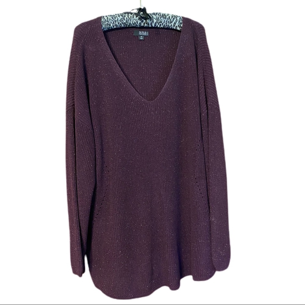 Ana 3x Eggplant Sweater